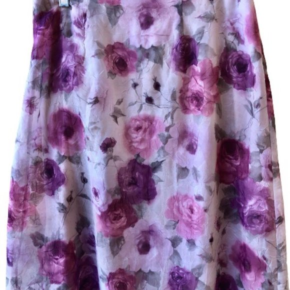 Dressbarn Vintage 90's OUTFIT Floral Skirt + Blouse Jacket + Scarf - Picture 8 of 12